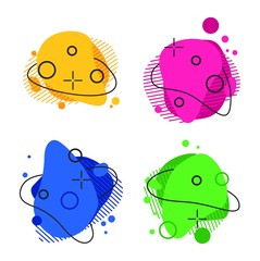 vector set of fluid backgrounds. abstract liquid design