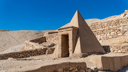 Luxor, Egypt: Deir el-Medina,is an ancient Egyptian village which was home to the artisans who...