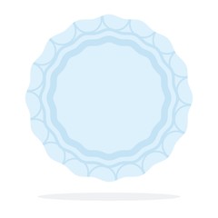 Round plate with a pattern flat icon vector isolated.