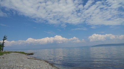 lake Khovsgol, Mongolia, Summer, blue sky