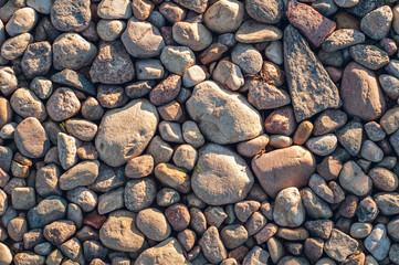 texture and background of stones of different sizes