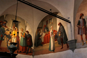 Artistic heritage in the old town of Florence