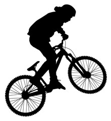 Fototapeta na wymiar silhouette of an athlete in Bicycle motocross bmx vector