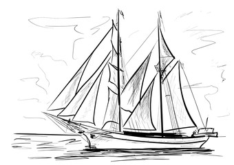 sailing ship on the sea