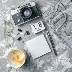 May 18 on the wooden calendar.The eighteenth day of the spring month, a calendar for the workplace....