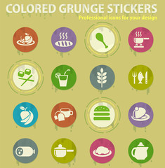 Fototapeta premium food and kitchen icon set