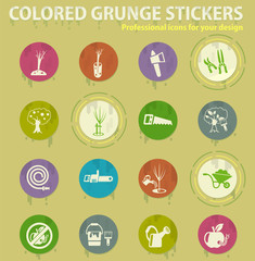 gardening icon set