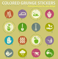 gardening icon set