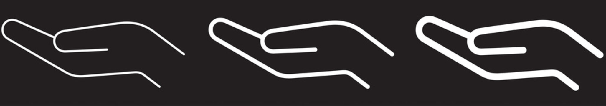 recommend clip art: SYMBOLE MAIN OUVERTE BLANCHE