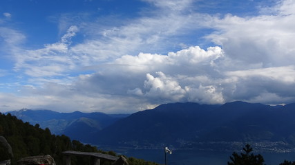 clouds in the mountains