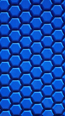 the blue wall of honeycomb design