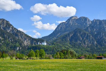 Fototapeta na wymiar Schwangau in den Bayrischen Alpen
