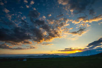 Amazing sky at the sunset