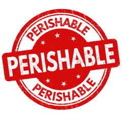 Perishable sign or stamp