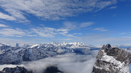 snow covered mountains
