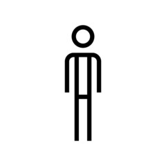 People icon template, Persons symbol vector sign in outline style isolated on white background