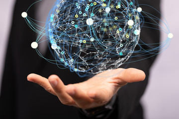  Digital Network and data concept.
