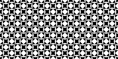 Black And White Seamless Abstract Pattern Vector Illustration