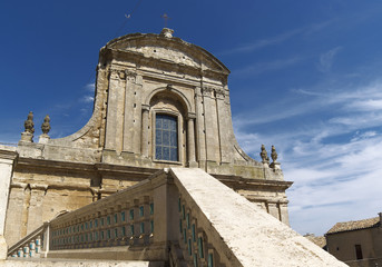 Fototapeta na wymiar In Caltagirone Church Of S. Maria Del Monte In Sicily