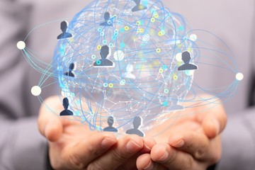  Digital Network and data concept.