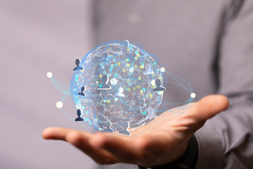  Digital Network and data concept.