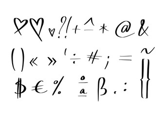 hand written symbols