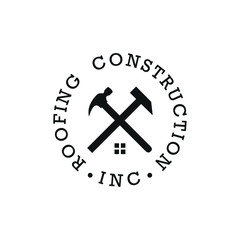 Roofing services construction logo inspirations