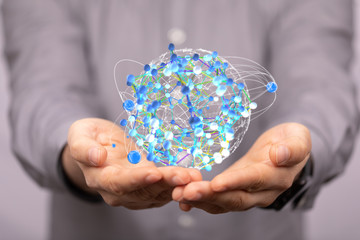  Digital Network and data concept.