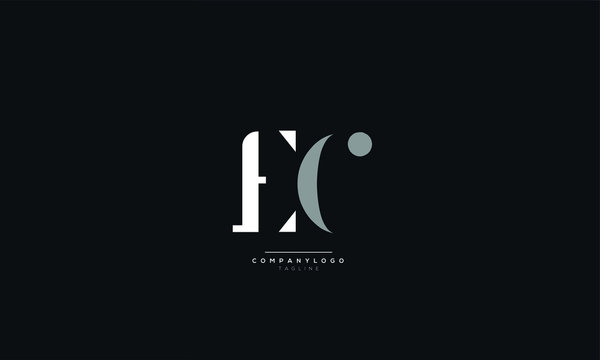 EC CE E C Letter Logo Alphabet Design Icon Vector Symbol