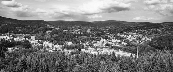 Tanvald - small mountain town in Jizera Mountains, Czech Republic