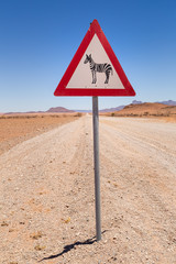 road sign in the desert
