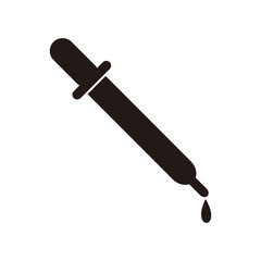 Pipette icon in flat style. Vector illustration