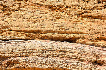Beautiful wild Beach Fontanka  near Odessa. Yellow and red sandstone cliffs are located on the seafront. Sunny day