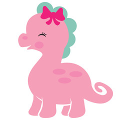 Cartoon dinosaur vexctor illustration