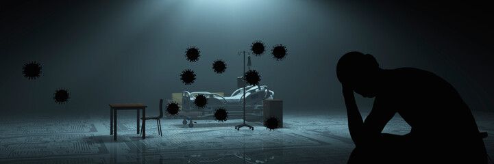 quarantine concept for the coronavirus pandemic, covid 19