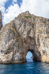 Capri island in a beautiful summer day in Italy