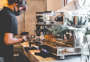 Barista Cafe Making Coffee Professional Barista Coffee Maker