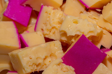 chopped cheese background. cheese texture