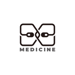 abstract letter se line capsule medicine symbol logo vector