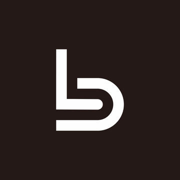 letter lb simple geometric line symbol logo vector