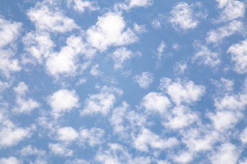 Bright blue sky and clouds