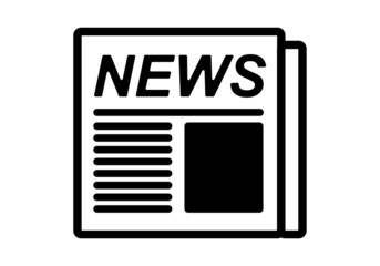 Newspaper news icon vector