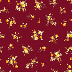 Seamless vector pattern of a rose elegant beautifully