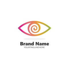 optical eye icon Logo vector Template illustration