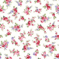 Seamless vector pattern of a rose elegant beautifully