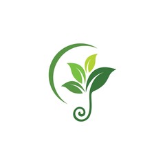 green leaf ecology nature element  vector icon of go green