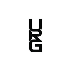 urg letter original monogram logo design