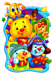 Naklejka premium cute animals