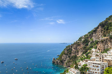 Naklejka premium Positano in Amalfi Coast, Campania Sorrento, Italy.