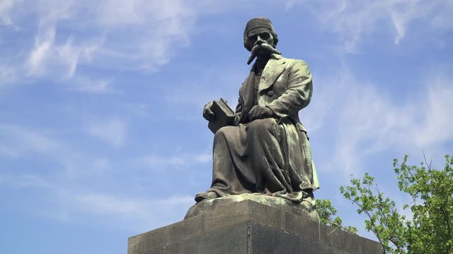 Statue of Vuk Karadzic, the major reformer of the Serbian language, Belgrade, Serbia